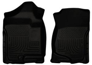 Cadillac Escalade EXT Floor Mats - Front - Husky Liners - Weatherbeater - Black - `07-`14